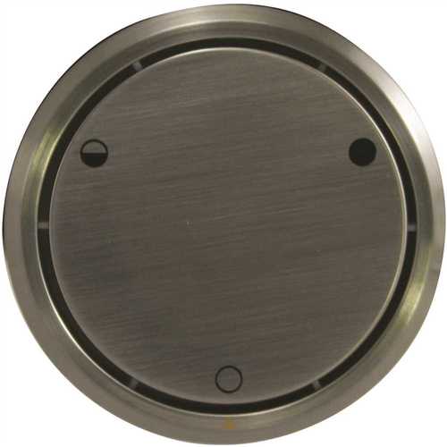 Westbrass D493CHM-07 Round Replacement, Full or Partial Closing Metal Overflow, Satin Nickel