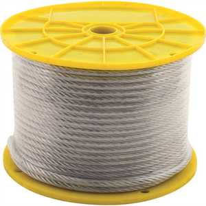 KingChain 500082 1/16 in. x 500 ft. Galvanized Steel Aircraft Cable, 7x7 Construction Reeled