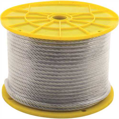 KingChain 500082 1/16 in. x 500 ft. Galvanized Steel Aircraft Cable, 7x7 Construction Reeled