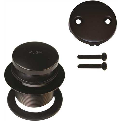 Westbrass D93-2-12 1-1/2 in. NPSM Tip Toe Tub Trim Set with 2-Hole Overflow Faceplate in Oil Rubbed Bronze