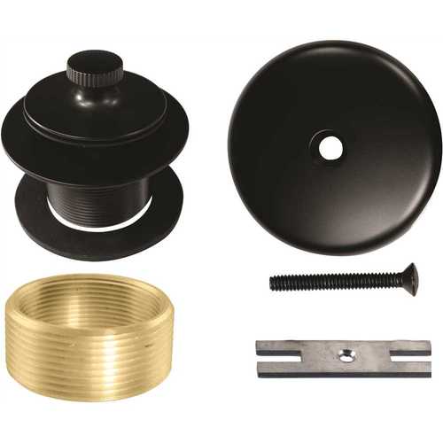 Westbrass D941K-62 3-1/8 in. NPSM Twist and Close Universal Tub Trim with 1-Hole Faceplate in Matte Black