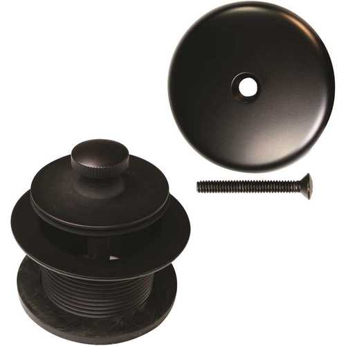 Westbrass D94-12 1-1/2 in. Twist and Close Tub Trim Set with 1-Hole Overflow Faceplate, Oil Rubbed Bronze