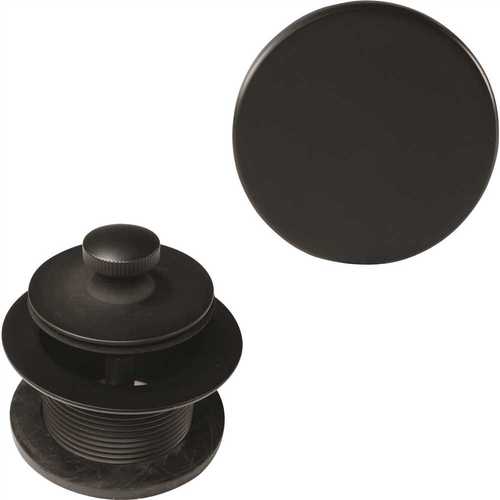 Westbrass D94H-62 Illusionary Overflow with Lift and Turn Bath Drain Trim Only, Matte Black