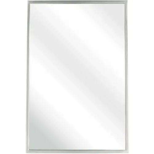 24 in. x 36 in. Single Angle Frame Mirror in Stainless Steel Satin