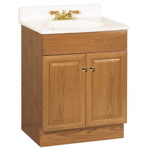 RSI HOME PRODUCTS C14024A 24 in. x 31 in. x 18 in. Richmond Bathroom Vanity Cabinet with Top with 2-Door in Oak