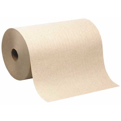 8 in. 1-Ply Brown Recycled Towel Roll (700 ft./) - pack of 6