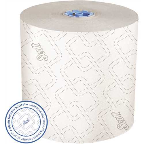 White Hard Roll Paper Towels Absorbency Pockets for Dispenser (6,900 ft.) - pack of 6