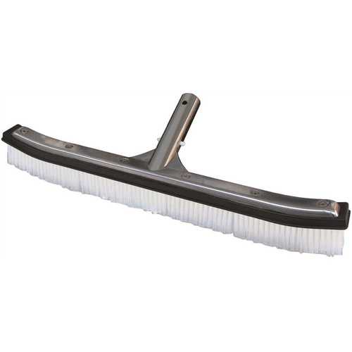 HDX 60272 18 in. Swimming Pool & Spa Brush with Deluxe Nylon Bristles and Aluminum Back