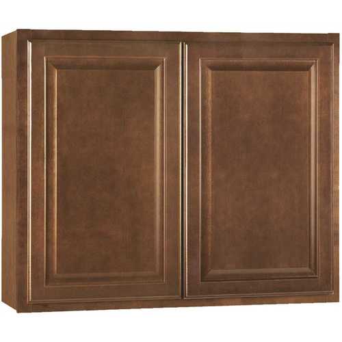 Hampton Assembled 36x30x12 in. Wall Kitchen Cabinet in Cognac