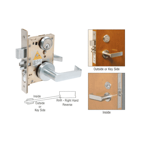 CRL ML9453RHR Right Hand Reverse HeavyDuty Mortise Lever Lock