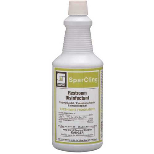 Spartan 711803 SparCling 1 Qt. Mint Scent 1-Step Disinfectant Toilet Bowl Cleaner - pack of 12