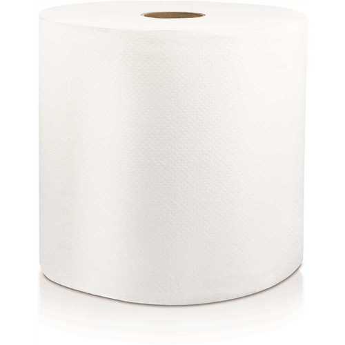 Solaris Paper 46529 1-Ply Premium White Hard Wound Roll Towels - pack of 6