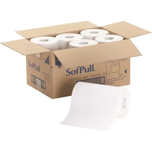 SOFPULL 26610 White Hardwound Roll Paper Towel for SofPull Automated Dispenser - pack of 6