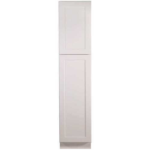 Design House 561787 Brookings Plywood Ready to Assemble Shaker 18x84x24 in. 2-Door Pantry/Utility Kitchen Cabinet in White