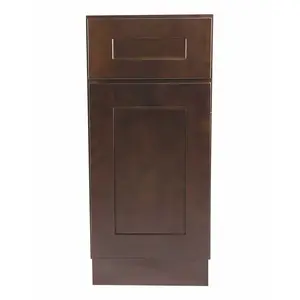 Brookings Plywood Ready to Assemble Shaker 15x34.5x24 in. 3-Drawer Base Kitchen Cabinet in Espresso Brookings Plywood Ready to Assemble Shaker 15x34.5x24 in. 3-Drawer Base Kitchen Cabinet in Espresso