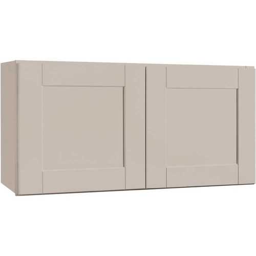 Shaker Assembled 36x18x12 in. Wall Bridge Kitchen Cabinet in Dove Gray