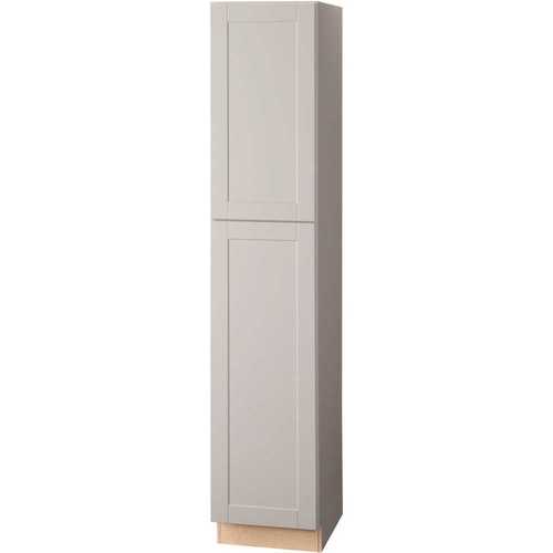 Hampton Bay KP1890-SDV Shaker Dove Gray Stock Assembled Pantry Kitchen Cabinet (18 in. x 90 in. x 24 in.)