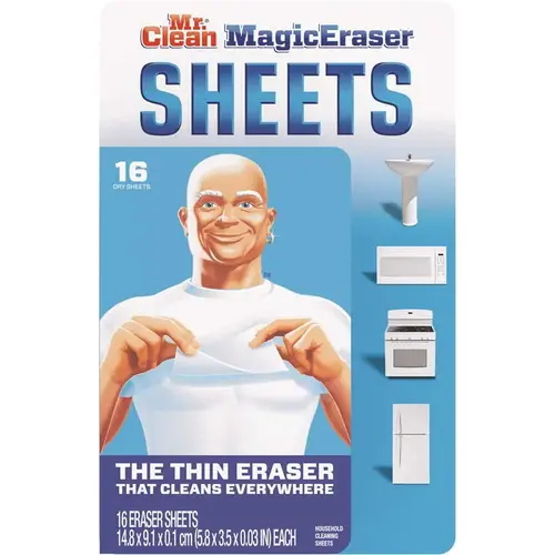 MR. CLEAN 003700090618 Thin Sheets Magic Eraser Scouring Sponge White - pack of 16