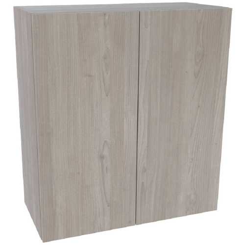 Cambridge SA-WU2742-GN Ready to Assemble Threespine 27 in. x 42 in. x 12 in. Stock Wall Cabinet in Grey Nordic