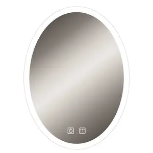 Litex MIR3009C 31.5 in x 23.63 in. Bluetooth LED Bathroom Mirror With Defogger, Night Light, and 2 touch on/off Clear
