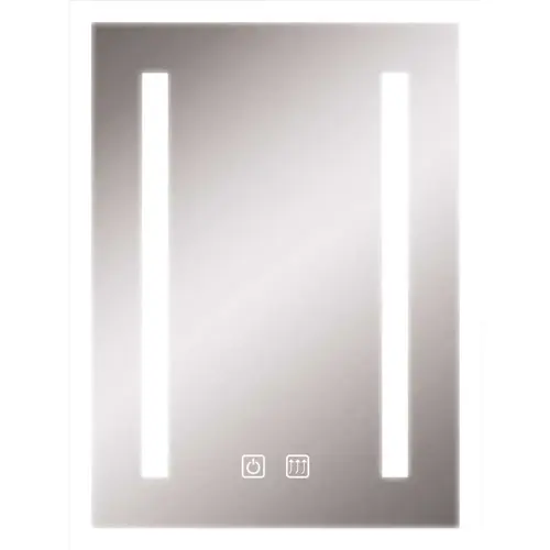 Litex MIR3013BC Bluetooth Vertical Rectangle LED Mirror with Defogger and Touch On/Off Switch Clear