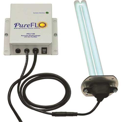 PremierOne Products PFL7-50PS-12 50-Watt Remote with 12 in. Germicidal Lamp with Magnetic Z-Bracket Air Purifier