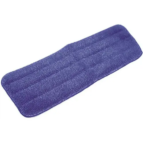 18 in. Blue Microfiber Flat Mop Pad - pack of 3