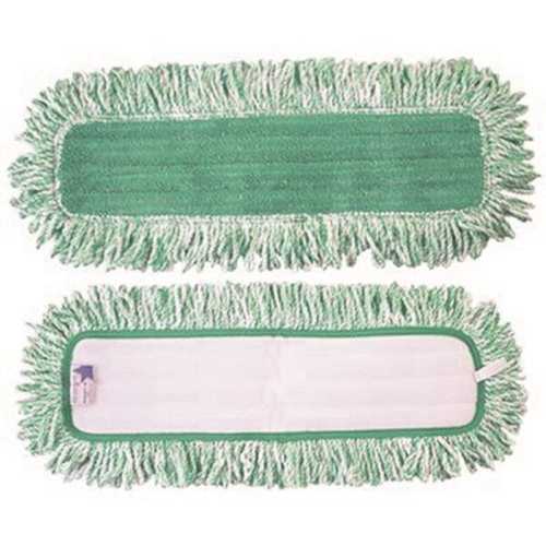 36 in. Green Microfiber Dust Mop with Fringe - pack of 3