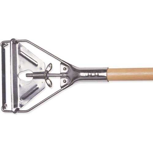 Renown RA70902 60 in. Wood Mop Handle Stirrup Quick Change Metal Head Each