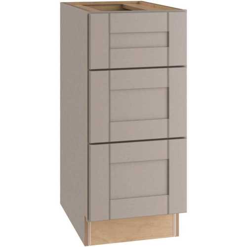 Contractor Express Cabinets VBD1521-XVG Veiled Gray Shaker Assembled Plywood 15 in. x 34.5 in. x 21 in. Base Drawer Vanity Cabinet with Soft Close
