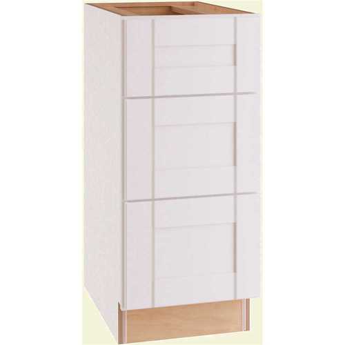 Vesper White Shaker Assembled Plywood 12 in. x 34.5 in. x 21 in. Base Drawer Vanity Cabinet with Soft Close