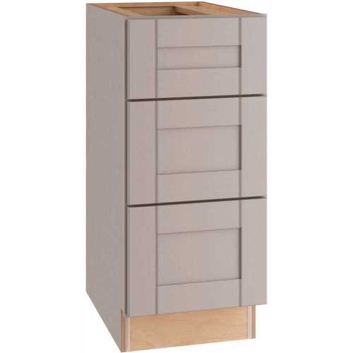 Veiled Gray Shaker Assembled Plywood 12 in. x 34.5 in. x 21 in. Base Drawer Vanity Cabinet with Soft Close
