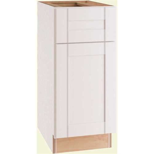 Vesper White Shaker Assembled Plywood 12 in. x 34.5 in. x 24 in. Base Kitchen Cabinet with Soft Close