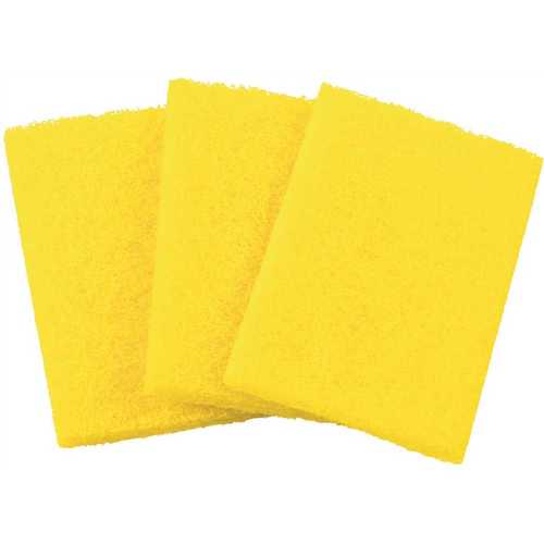 3M 35-YLW 3 in. x 5 in. x 0.4 in Restroom Cleaning Pad, Yellow - pack of 60