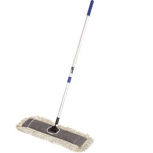 24 in. Cotton Dust Mop Set with Telescopic Handle