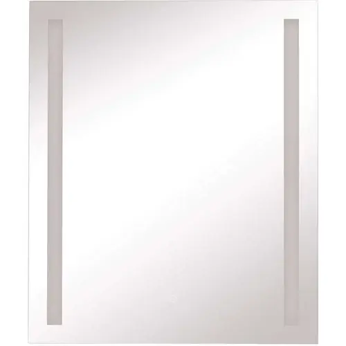 30 in. W x 36 in. H Frameless Rectangular LED Light Bathroom Vanity Mirror in Silver