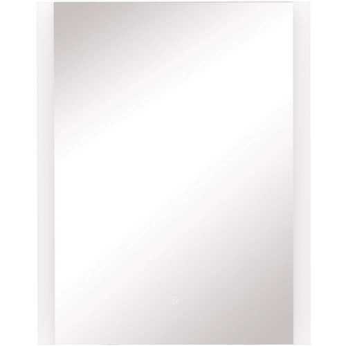 Tosca 100105 24 in. x 30 in. Single Frameless Fixed Color Temp LED Wall Mirror with Anti-Fog Glass
