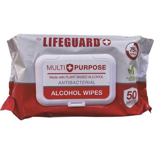 Antibacterial Alcohol Wipes (50 Wipes) - pack of 36