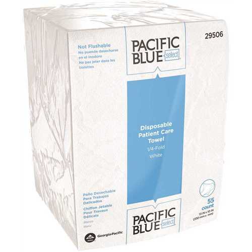 Pacific Blue Select 29506 A300 Disposable Patient Care Wiper, 1/4 Fold (55 Wipers Per Inner Pack)