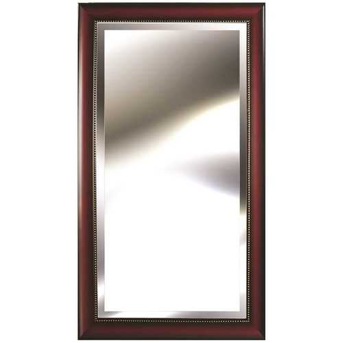 Large Square Walnut Casual Mirror (53.8 in. H x 29.8 in. W)