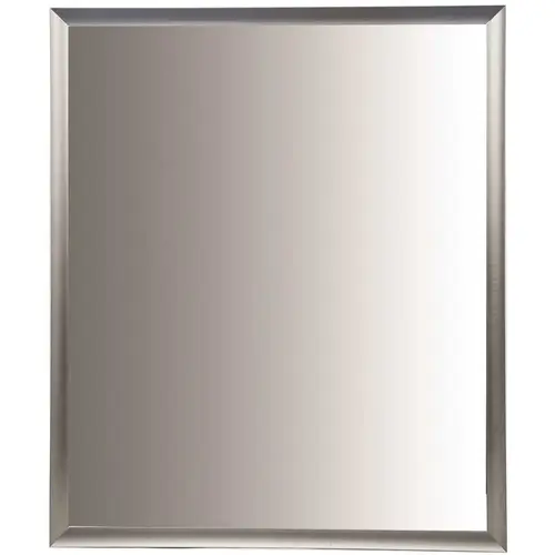 Rectangular Brushed Nickel Aluminum Vanity Wall Mirror