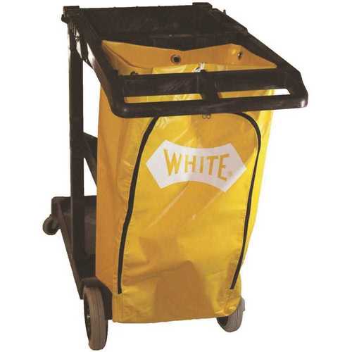 Yellow Janitor's Cart with Vinyl Bag