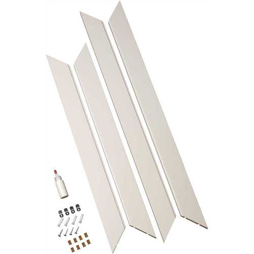 American Pride OK3036N371 Decorative 30 in. x 36 in. Single Mirror Framing Kit for Bathrooms in White with Flat Frame