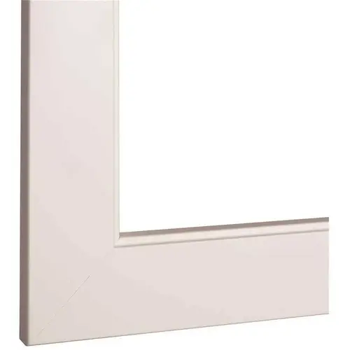 Decorative 42 in. x 36 in. Single Mirror Framing Kit for Bathrooms in White with Flat Frame