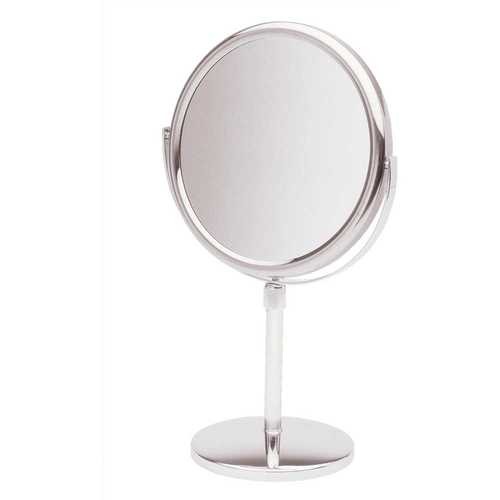 9.5 in. x 16.5 in. Free-Standing Table Top Makeup Mirror in Chrome