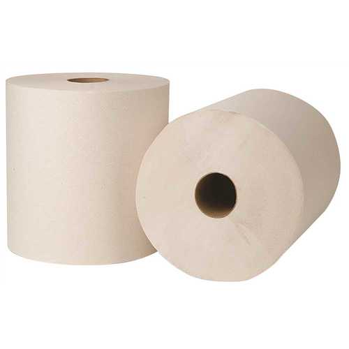 Natural White Hardwound Paper Towels (800 ft. per Roll, ) - pack of 6