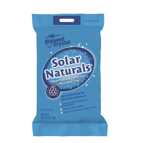 DIAMOND CRYSTAL 100012454 Solar Naturals Water Softener Salt Crystals White