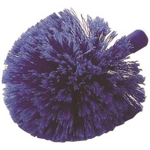 Carlisle Sanitary Maintenance 36340414 Flo-Pac Round Duster with Soft Flagged PVS Bristles in Blue