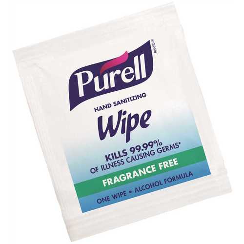 PURELL 9020-4M Hand Sanitizing Wipes Fragrance-Free Alcohol Formula Individual Packets