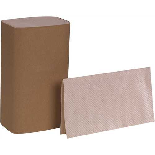 Brown S-Fold Recycled 3rd Party Paper Towel - pack of 16